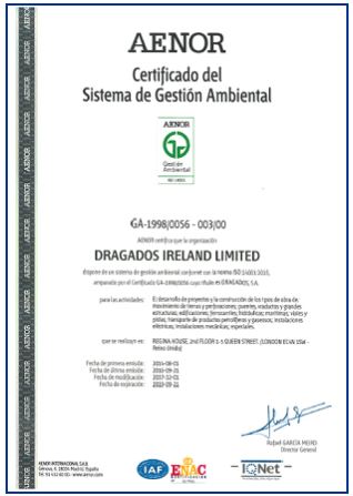 AENOR. Environmental Dragados Ireland LTD